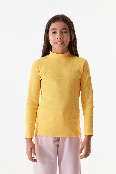 Fulla Moda Ribbed Stand Collar Girl's Bodysuit