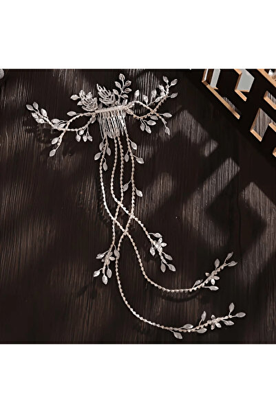 Eva Flore Crystal Jewelled Tasseled Bridal Engagement Maternity Hair Comb Hairpin