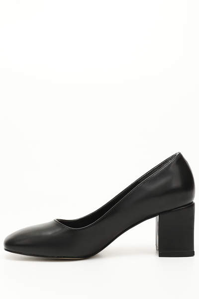 GÖNDERİ(R) Černé dámské boty na podpatku s tupým podpatkem 37830