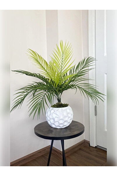 rkmstore Yapay Çiçek Palmiye Demeti 9 Dallı Areka Yapay Bitki Salon Çiçeği 9 ...