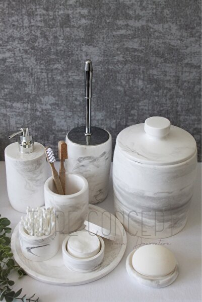 Ture Concept Комплект за баня от мрамор с мраморен мотив