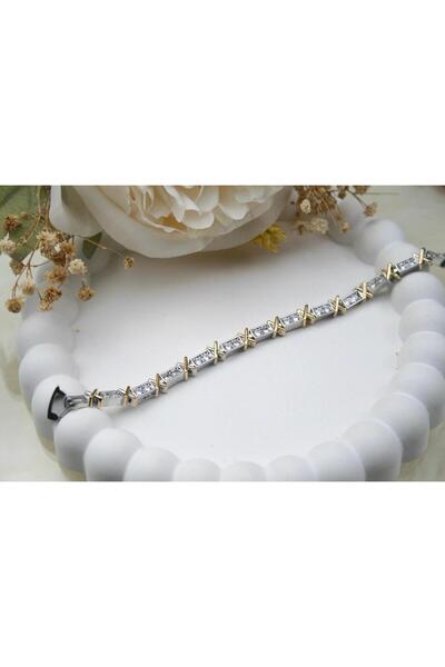 PARLA JEWELLRY سوار فولاذي من سلسلة XOX Zircon Stone Vip