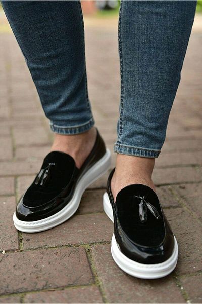 Chekich Verniciata Rbt Loafer - Black Men's Shoes