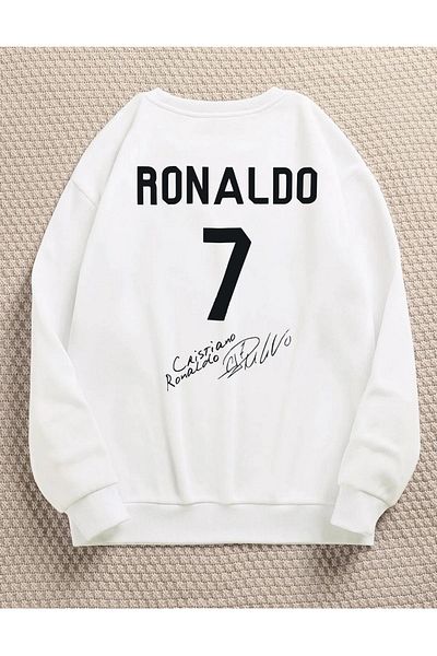 Massgai Φούτερ Cristiano Ronaldo Cr7 Unisex Oversize - Crew Neck, Signature Printed Design