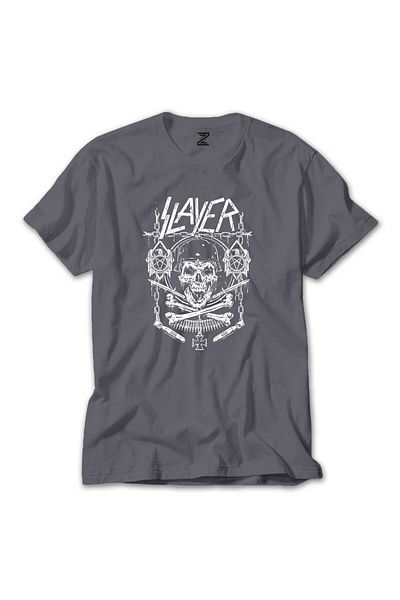 Z zepplin Slayer Gun and Chain Grey T-Shirt