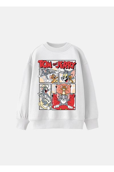 c.c.l. coccolin kids baby clup Hanorac pentru copii, unisex, din bumbac, supradimensionat Tom și Jerry