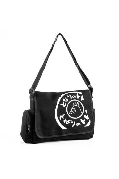 DEEFWEAR Culoarea neagră My Neighboor Totoro Canvas Model Messenger Bag -mingalondon