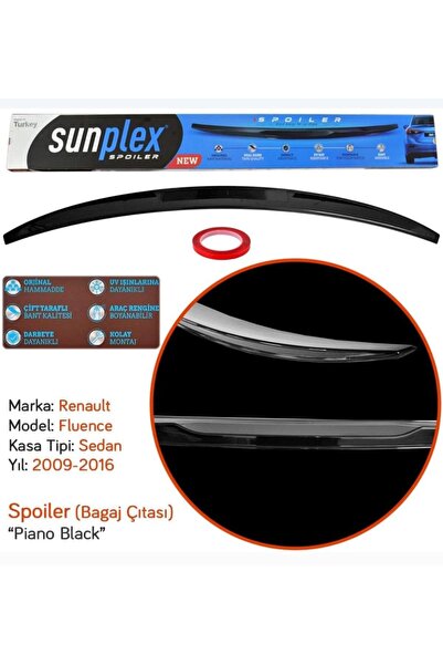 SİSA SENİSTESENAL Renault Fluence Bagaj Üstü Spoiler Piano Black