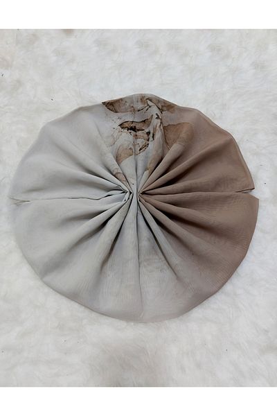 istanbul prensesleri Patterned Chiffon Shawl Gradient Floral Model