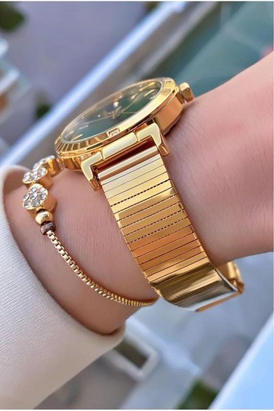 Fiesta Mrd11610 Golden Yellow Steel Cord Women Wrist Watch