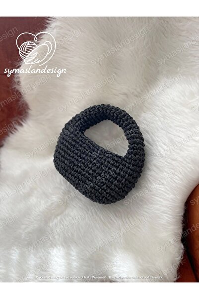 symaslandesign Baget Çanta,mini Çanta,siyah Mini Hasır Çanta,mini Bag