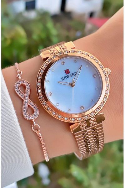 Reward Bitter Coffee Wristwatch - Color Steel Mesh Cord and Women's Bracelet Gift
