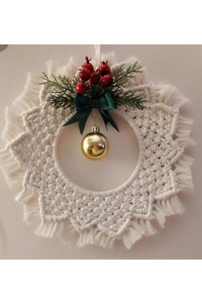 cessehome Yeni Yıl Makrome Kapı Süsü Konsept Hediyelik Süs