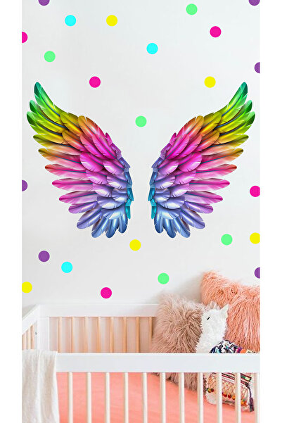 Lera Shop Melek Kanadı Duvar Stickerı & Duvar Kağıdı Ev ve Çocuk Odası Dekora...