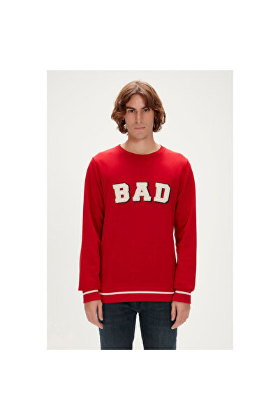 Bad Bear سويت شيرت رجالي أحمر من FELT CREWNECK 23.02.12.013-C54