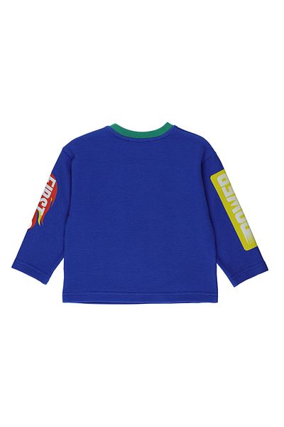 Panço Bedrucktes blaues T-Shirt für Babys