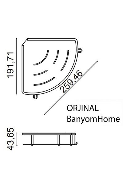 ÇELİK BANYO Γωνιακό ράφι μπάνιου από μαύρο ματ ατσάλι από ανοξείδωτο ατσάλι