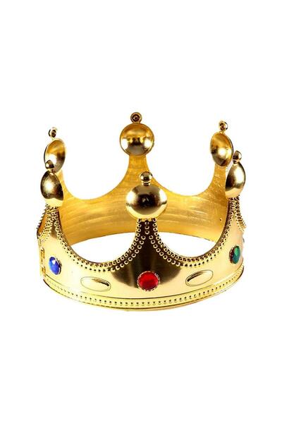 CNGZSHOP Yetişkin Kral Tacı Doğum Günü Parti Kostüm Aksesuarı Gold
