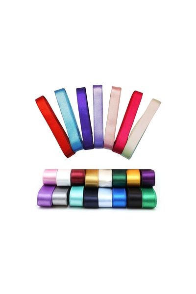 P Parla Ecru Satin Ribbon - 1 cm 10 Meters