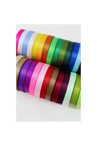 P Parla Ecru Satin Ribbon - 1 cm 10 Meters