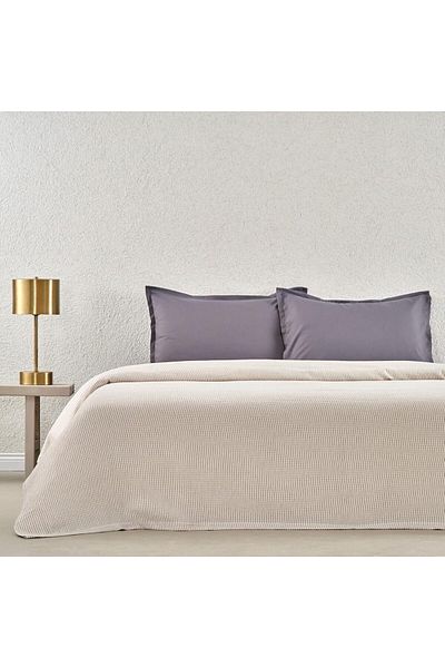 STOREMAX Lvnshop Grey Cotton Blend Pique Set - Double, Viscoz Flat Cut Lv 224120