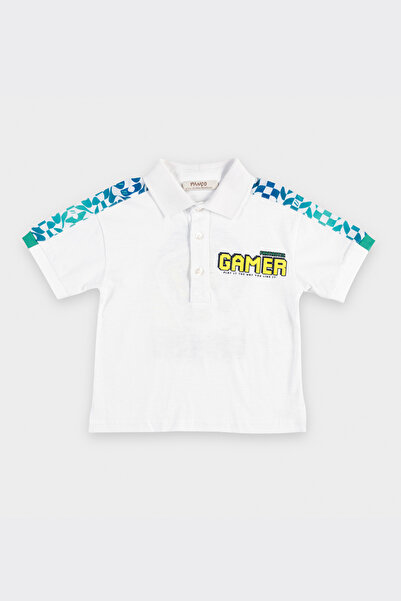 Panço Erkek Bebek Beyaz Polo Yaka Tişört