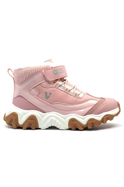 Kocamanlar Ayakkabı Vicco D'Lites Radus Phylon Rubber Sole Wool Orthopedic Children's Boots Pudra