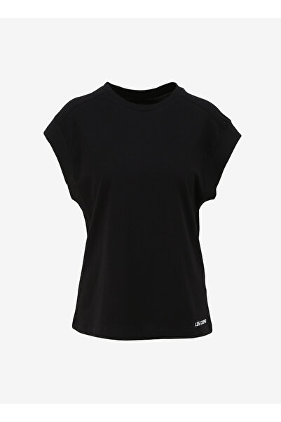 Lee Cooper O Neck Plain Black Women's T-Shirt 242 Lcf 242014 Losea Black