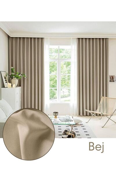 Betül Dekor Fon Perde Yumuşak Dokulu Büzgülü Ekstraforlu (1.Sınıf )