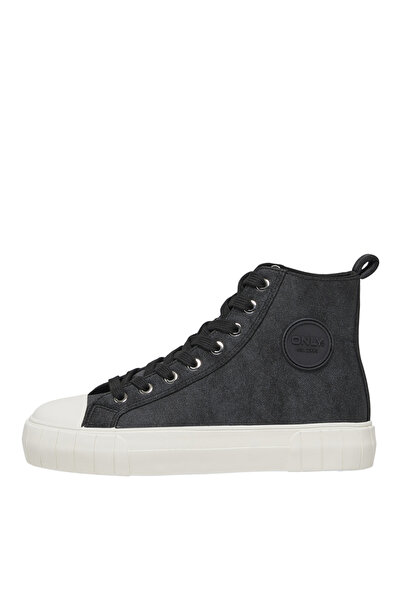 ONLY Siyah Kadın Sneaker ONLLIV-10 PU HIGH SNEAKER