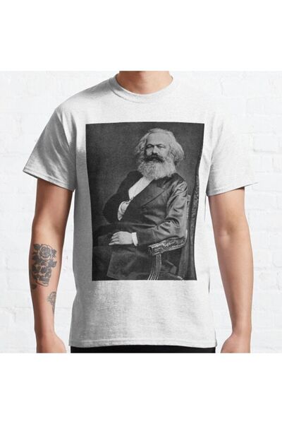 ZOKAWEAR تي شيرت مطبوع بتصميم كارل ماركس (أفضل جودة) للجنسين
