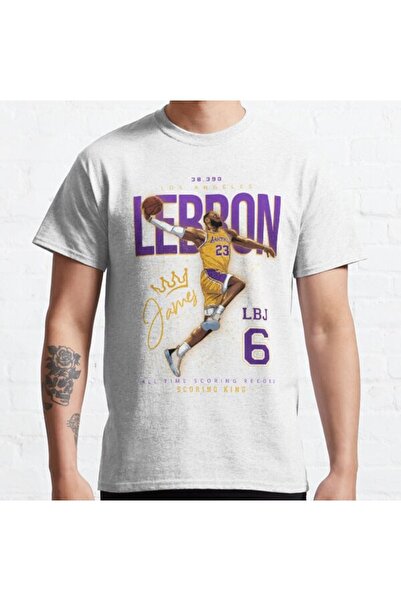 ZOKAWEAR Tricou cu imprimeu unisex cu design Lebron James, loose fit