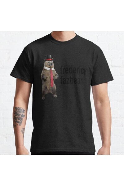 ZOKAWEAR Tricou cu imprimeu unisex Frederick Fazbear The Fancy Bear Fnaf Paro...