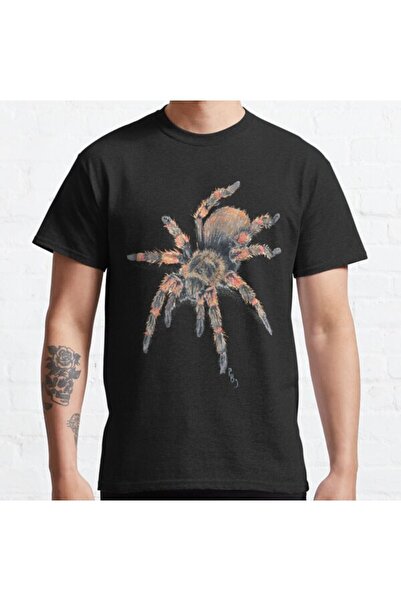 ZOKAWEAR تي شيرت مطبوع بتصميم فضفاض للجنسين باللون الأحمر المكسيكي بتصميم الر...