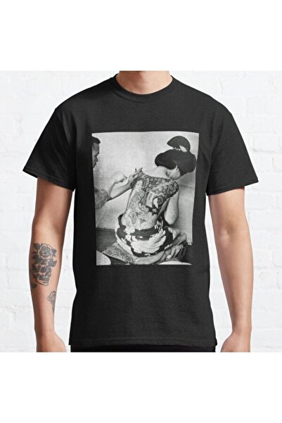ZOKAWEAR Tricou imprimat cu artă cu tatuaje vintage unisex - Design Japonez Sexy