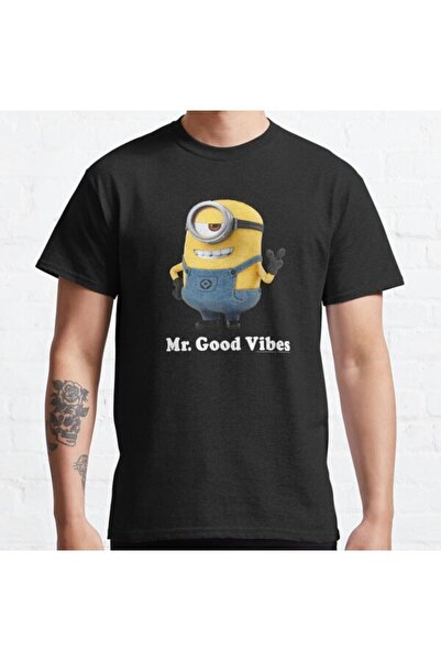ZOKAWEAR Loose Fit Unisex Minions Carl Mr. Good Vibes Portrait Design Printed...