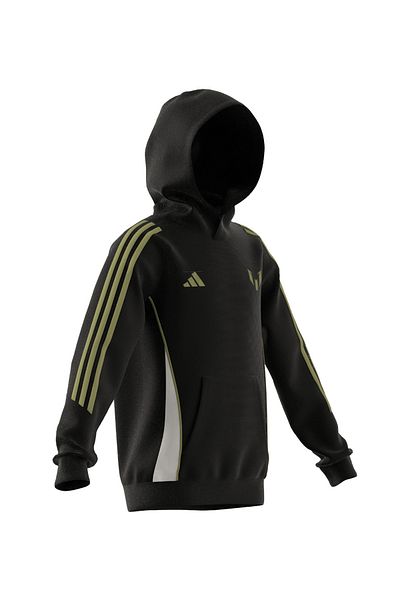 adidas Plain Women's Black Sweatshirt Iz0576-Messi Hoody Y