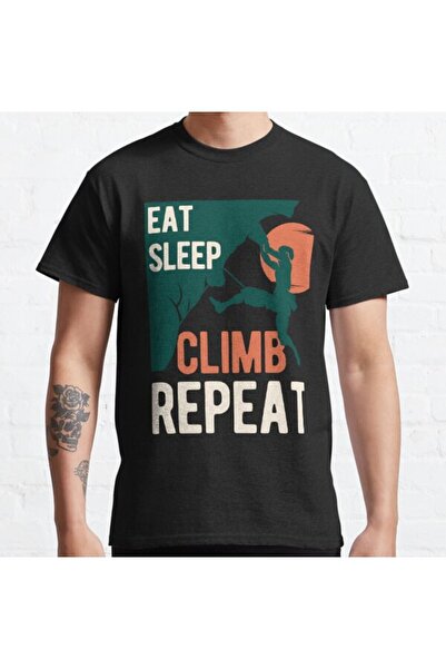 ZOKAWEAR Loose Fit Unisex Funny Rock Climbing Design Printed T-shirt