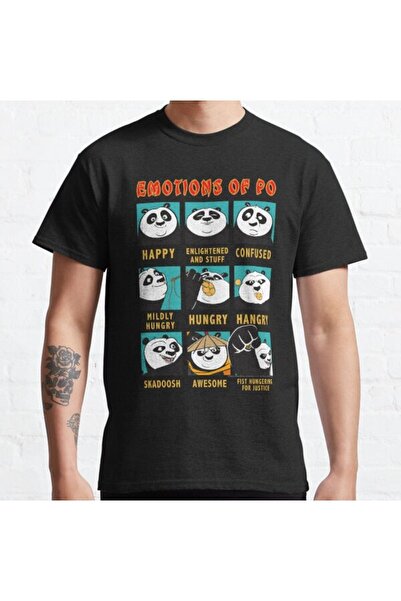 ZOKAWEAR Široka unisex majica Kung Fu Panda Emotions Of Po Portrait Grid Desi...
