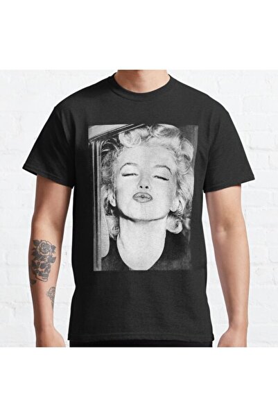 ZOKAWEAR تي شيرت مطبوع بتصميم مارلين مونرو بي دبليو فينتاج D59 للجنسين