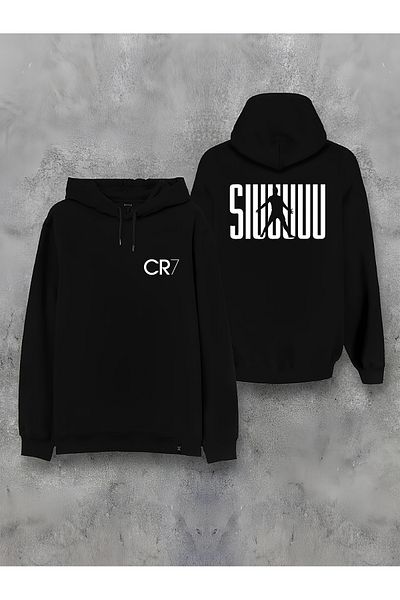 sielta Cristiano Ronaldo Cr7 Football Unisex Hooded Sweatshirt - Front Back Printed