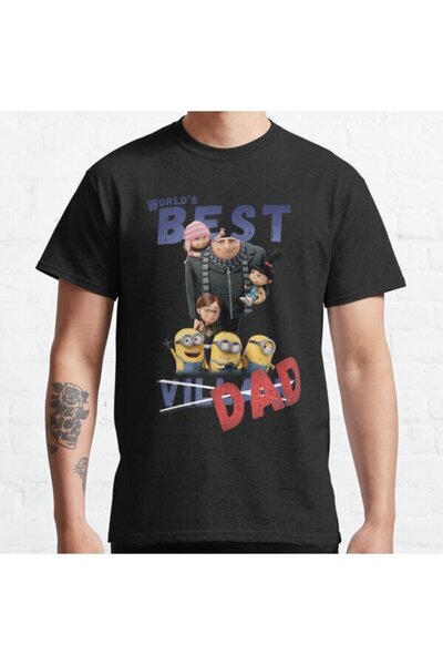 ZOKAWEAR Unisex Minions World's Best Dad Design - Loose Fit T-shirt