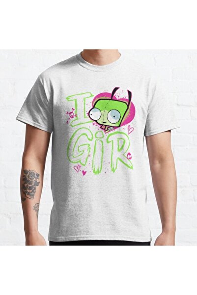 ZOKAWEAR Široki kroj, uniseks Invader Zim – Dan zaljubljenih „I Love Gir“, re...