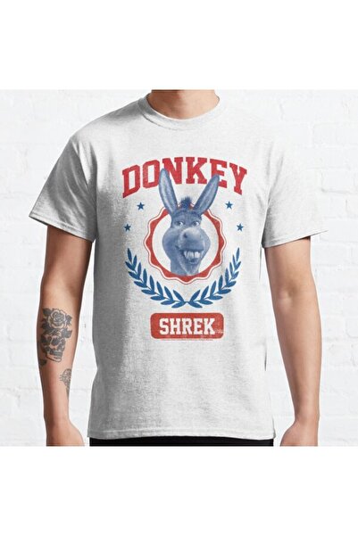 ZOKAWEAR Унисекс тениска с щампа на плакат с магарето Шрек, свободна кройка и...