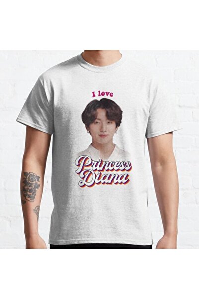 ZOKAWEAR Tricou imprimat unisex prințesă Diana Jungkook Kpop retro cu design ...