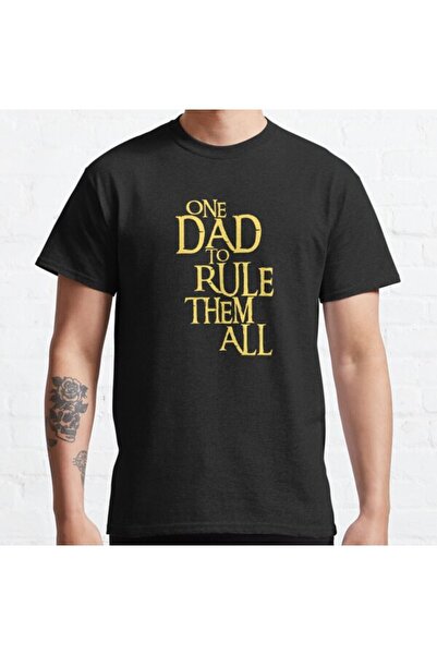 ZOKAWEAR Tricou cu imprimeu unisex, cu un design largi, One Dad To Rule Them ...