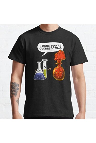 ZOKAWEAR Tricou imprimat unisex cu design loose, Chimie, exagerezi