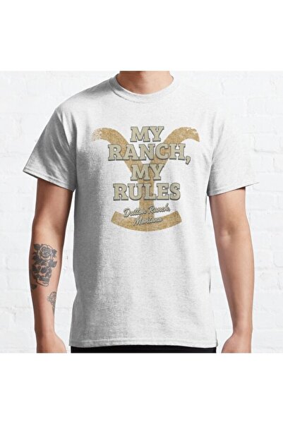 ZOKAWEAR Široka unisex majica Yellowstone Moj ranč, moja pravila Dutton ranč ...