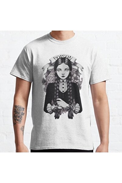 ZOKAWEAR Široka unisex majica Wednesday Addams Goth Design Štampano
