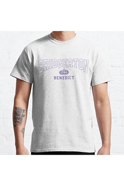 ZOKAWEAR Tricou cu imprimeu unisex Benedict Varsity (BRIDGERTON) cu formă largi